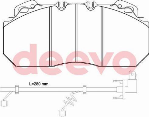 DEEVO BP65060 - Əyləc altlığı dəsti, əyləc diski furqanavto.az