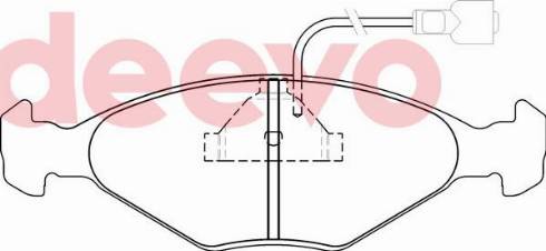 DEEVO BP68360 - Əyləc altlığı dəsti, əyləc diski furqanavto.az