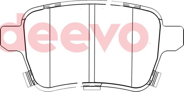 DEEVO BP84160 - Əyləc altlığı dəsti, əyləc diski furqanavto.az