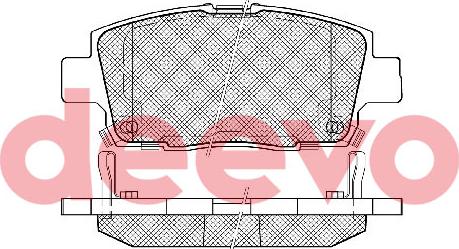 DEEVO BP85580 - Əyləc altlığı dəsti, əyləc diski furqanavto.az