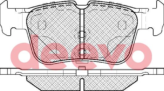 DEEVO BP85520 - Əyləc altlığı dəsti, əyləc diski furqanavto.az