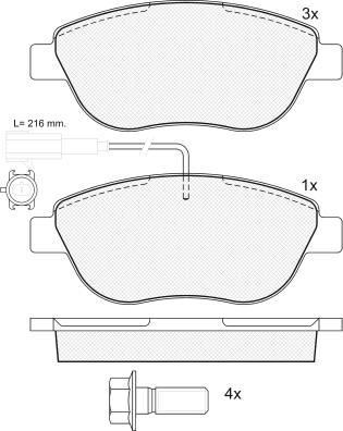 DEEVO BP88240 - Əyləc altlığı dəsti, əyləc diski furqanavto.az