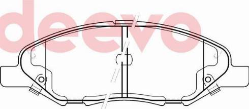 DEEVO BP82540 - Əyləc altlığı dəsti, əyləc diski furqanavto.az