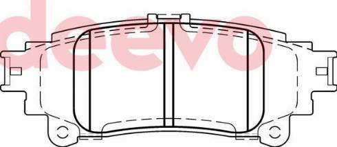 DEEVO BP82120 - Əyləc altlığı dəsti, əyləc diski furqanavto.az