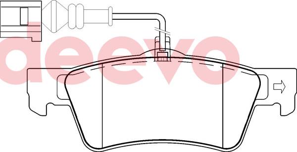 DEEVO BP79060 - Əyləc altlığı dəsti, əyləc diski furqanavto.az