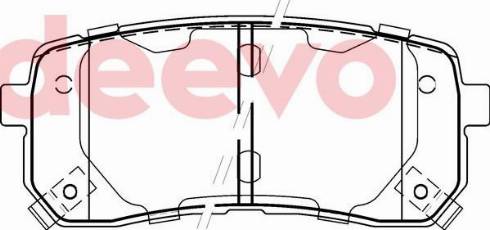 DEEVO BP79300 - Əyləc altlığı dəsti, əyləc diski furqanavto.az