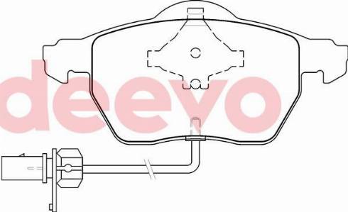 DEEVO BP75500 - Əyləc altlığı dəsti, əyləc diski furqanavto.az