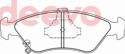 DEEVO BP75140 - Əyləc altlığı dəsti, əyləc diski furqanavto.az