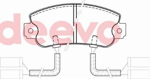 DEEVO BP70700 - Əyləc altlığı dəsti, əyləc diski furqanavto.az