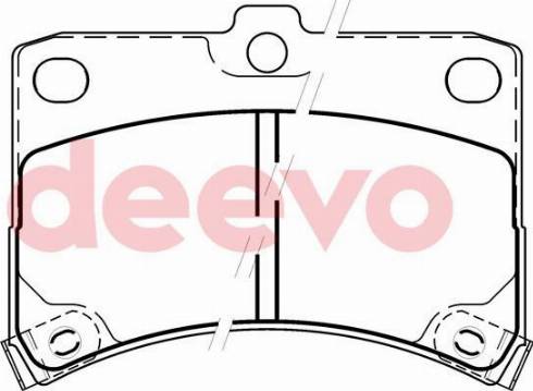 DEEVO BP78120 - Əyləc altlığı dəsti, əyləc diski furqanavto.az