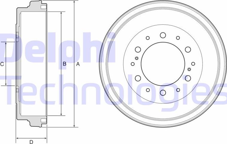 Delphi BF590 - Əyləc barabanı furqanavto.az