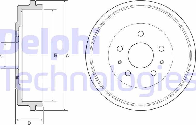 Delphi BF568 - Əyləc barabanı furqanavto.az