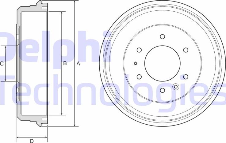 Delphi BF581 - Əyləc barabanı furqanavto.az