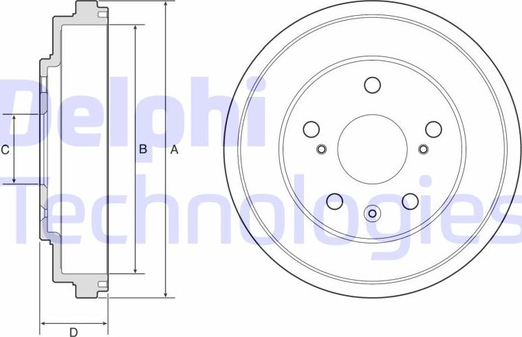 Delphi BF572 - Əyləc barabanı furqanavto.az