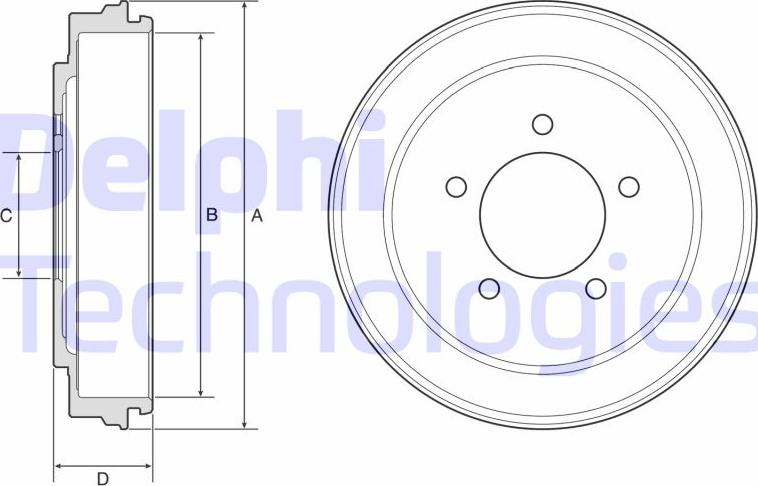 Delphi BF600 - Əyləc barabanı www.furqanavto.az