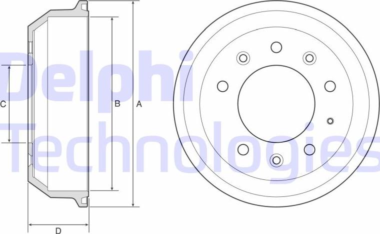 Delphi BF608 - Əyləc barabanı furqanavto.az