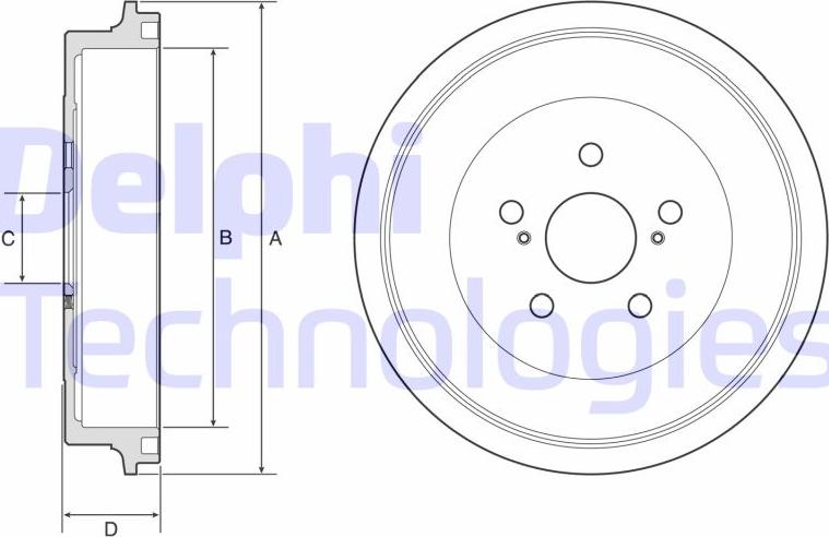 Delphi BF610 - Əyləc barabanı furqanavto.az