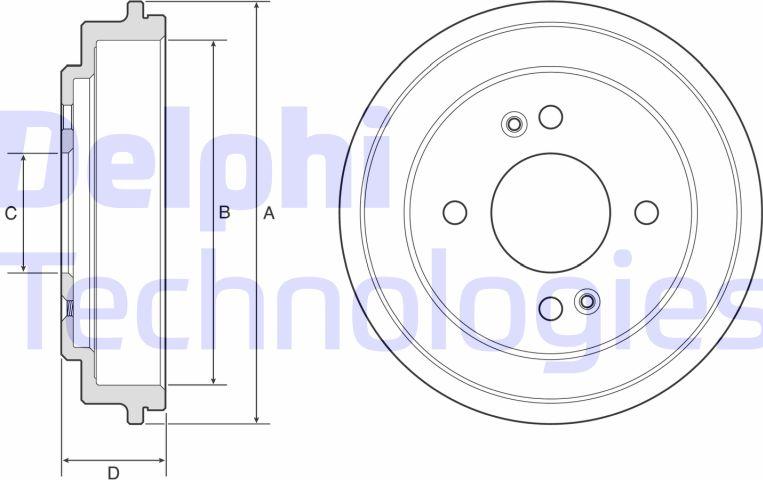 Delphi BF612 - Əyləc barabanı furqanavto.az