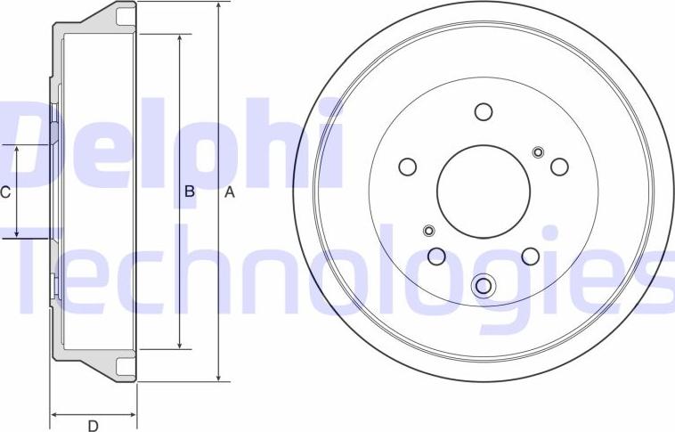 Delphi BF636 - Əyləc barabanı furqanavto.az