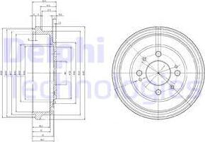 Delphi BF280 - Əyləc barabanı furqanavto.az