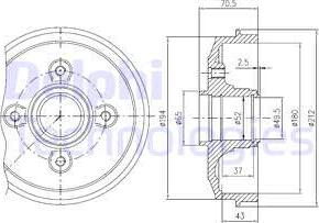 Delphi BFR190 - Əyləc barabanı furqanavto.az