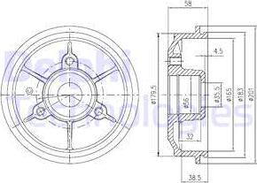 Delphi BFR267 - Əyləc barabanı furqanavto.az