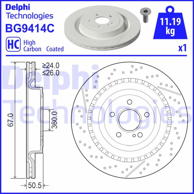 Delphi BG9414C - Əyləc Diski www.furqanavto.az