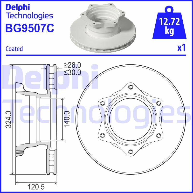 Delphi BG9507C - Əyləc Diski furqanavto.az