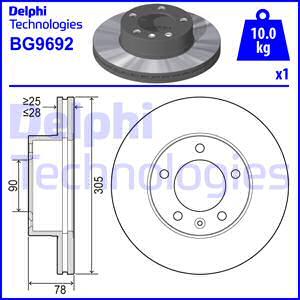 Delphi BG9692 - Əyləc Diski furqanavto.az