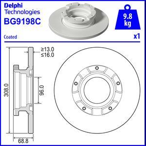 Delphi BG9198C - Əyləc Diski furqanavto.az