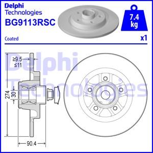 Delphi BG9113RSC - Əyləc Diski furqanavto.az