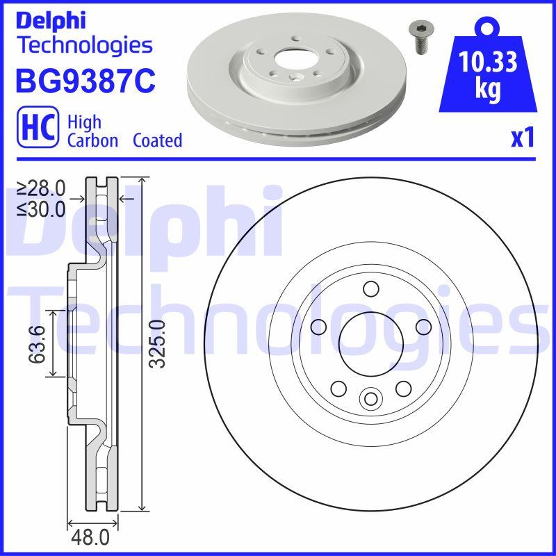 Delphi BG9387C - Əyləc Diski furqanavto.az