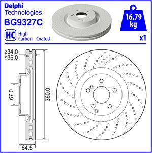 Delphi BG9327C - Əyləc Diski furqanavto.az