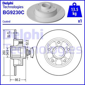 Delphi BG9230RSC - Əyləc Diski furqanavto.az