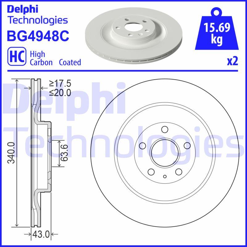 Delphi BG4948C - Əyləc Diski furqanavto.az