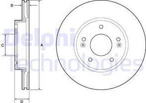 Delphi BG4955C - Əyləc Diski furqanavto.az