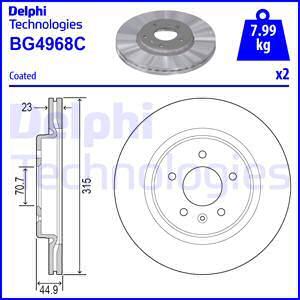 Delphi BG4968C - Əyləc Diski furqanavto.az