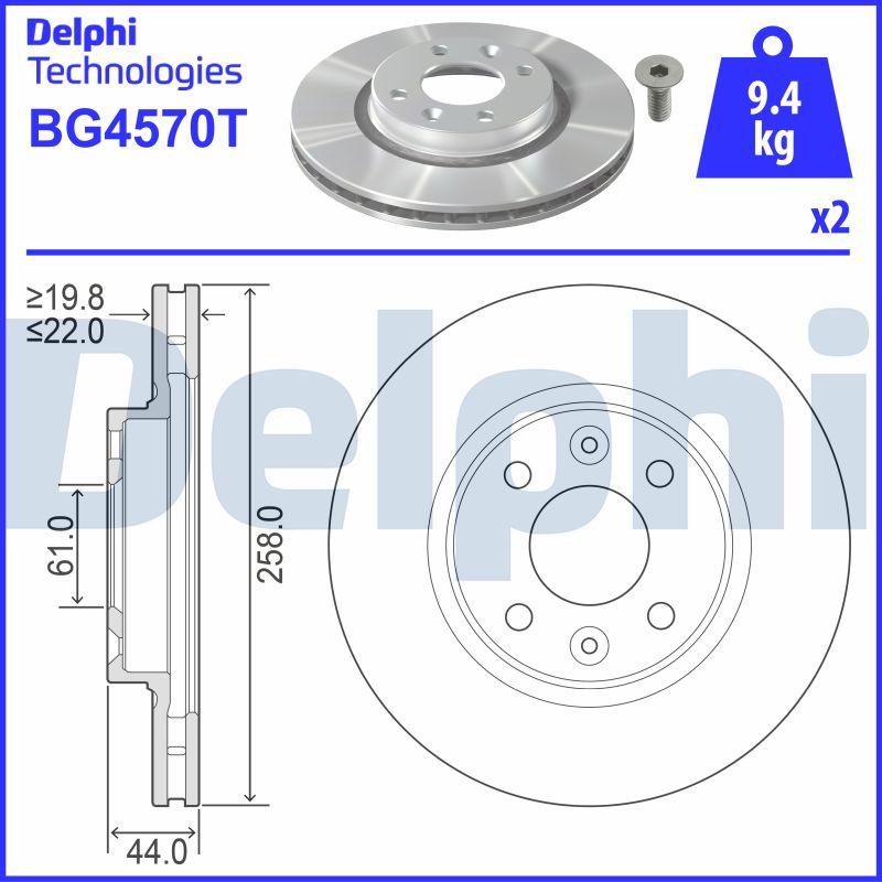Delphi BG4570T - Əyləc Diski furqanavto.az