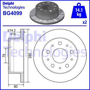 Delphi BG4099 - Əyləc Diski furqanavto.az