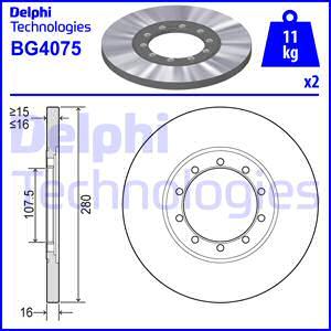 Delphi BG4075 - Əyləc Diski furqanavto.az