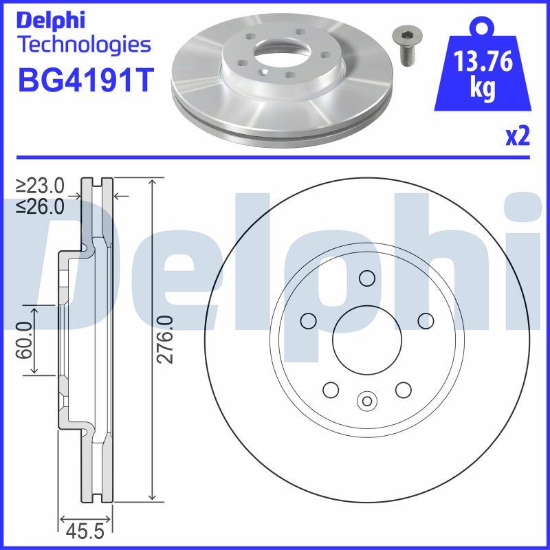 Delphi BG4191T - Əyləc Diski furqanavto.az