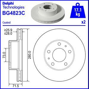 Delphi BG4823C - Əyləc Diski furqanavto.az