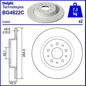 Delphi BG4822C - Əyləc Diski furqanavto.az