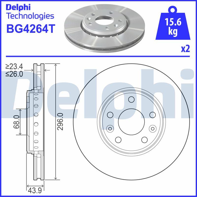 Delphi BG4264T - Əyləc Diski furqanavto.az