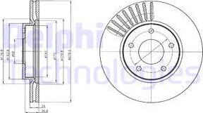 Delphi BG4282C-18B1 - Əyləc Diski furqanavto.az