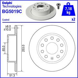 Delphi BG5019C-18B1 - Əyləc Diski furqanavto.az