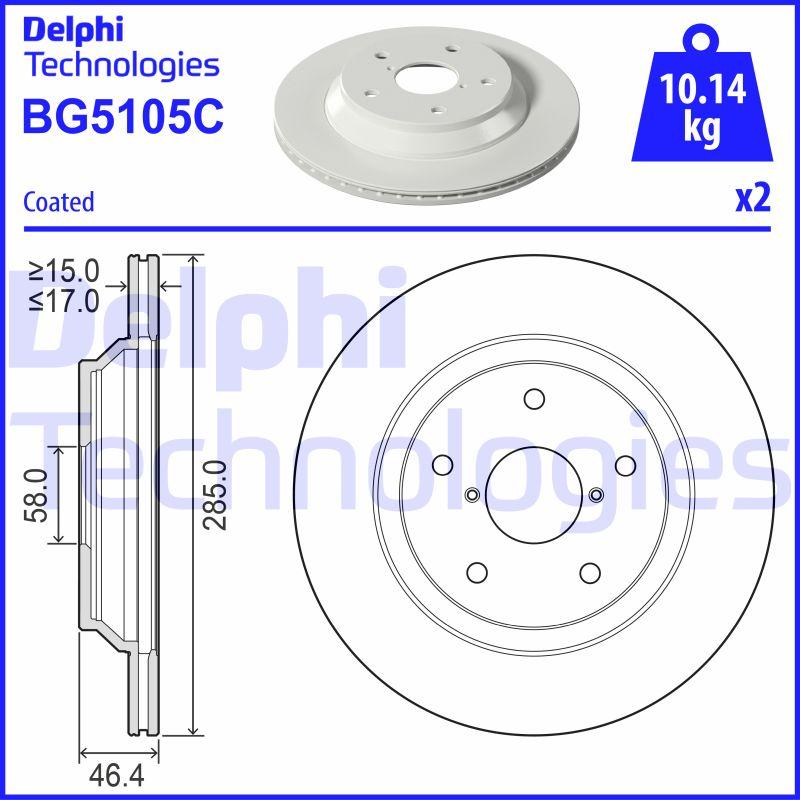 Delphi BG5105C - Əyləc Diski furqanavto.az