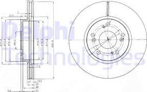 Delphi BG3980C - Əyləc Diski furqanavto.az