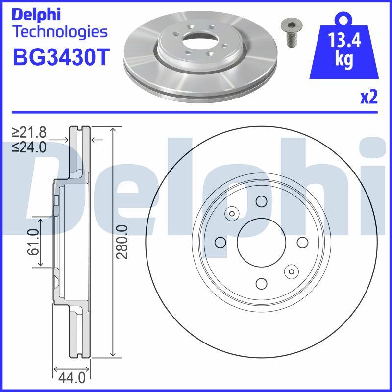 Delphi BG3430T - Əyləc Diski furqanavto.az