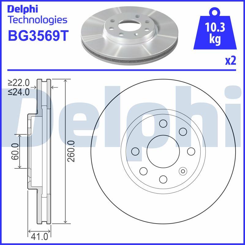 Delphi BG3569T - Əyləc Diski furqanavto.az